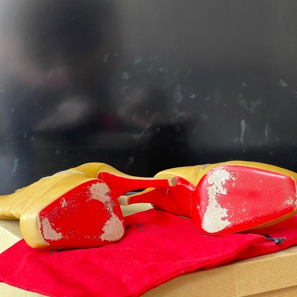 Christian Louboutin Mamanouk Boots 120 Nappa Camel - Picture 9 of 9